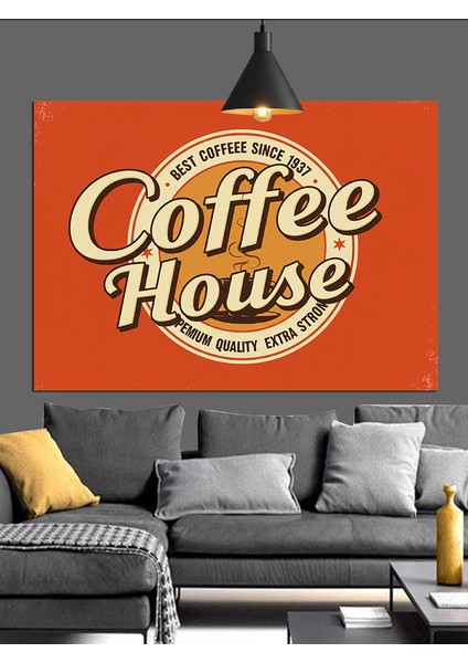 "coffee House" Tipografi Görseli Dekoratif Kanvas - Mdf Ahşap Tablo indirimleri
