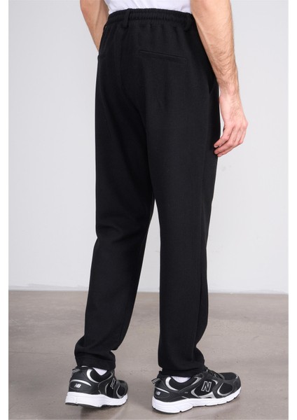 6662 Erkek Regular Waffle Yan Cep Pantolon Siyah fırsatları