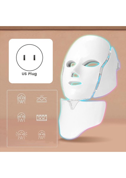 Mavi Kırmızı Işık Terapi Masası Yüz Için 7 Renk LED Yüz Maskesi Işık Terapisi LED Yüz Maskesi Işık Terapisi Ev-Abd Fişinde (Yurt Dışından) fiyatları