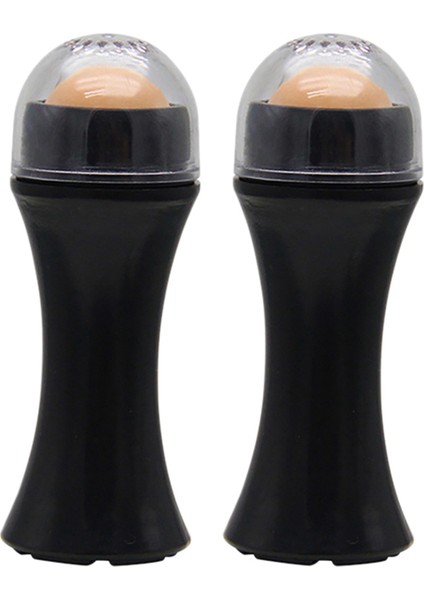 2x Volkanik Silindir Yağ Kontrolü Rolling Taş Matte Makyaj Yüzü Cilt Bakımı Aracı Yüz Temizleme Yağı Emilim Silin (Yurt Dışından)