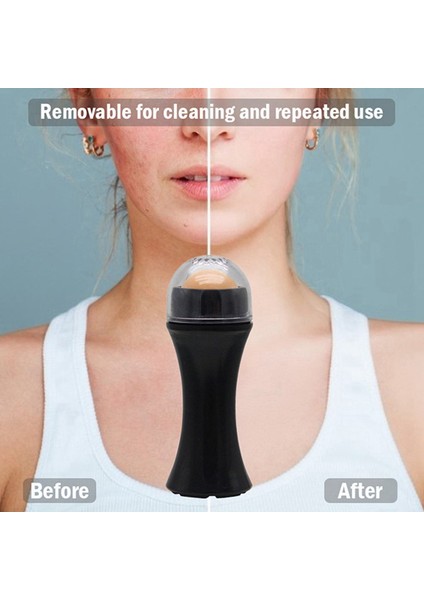 2x Volkanik Silindir Yağ Kontrolü Rolling Taş Matte Makyaj Yüzü Cilt Bakımı Aracı Yüz Temizleme Yağı Emilim Silin (Yurt Dışından) fiyatları