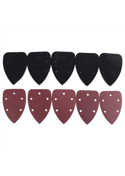 5 Paket Fare Zımparalama Arayüz Pad Kancası ve Döngü Üçgen Zımparalama Pedi 5 Delikli Fare Zımpara Zımpara Kağıdı Destek Ped (Yurt Dışından)