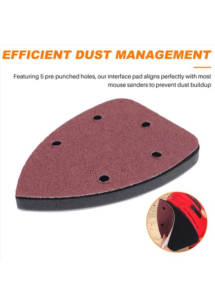 5 Paket Fare Zımparalama Arayüz Pad Kancası ve Döngü Üçgen Zımparalama Pedi 5 Delikli Fare Zımpara Zımpara Kağıdı Destek Ped (Yurt Dışından) indirimleri