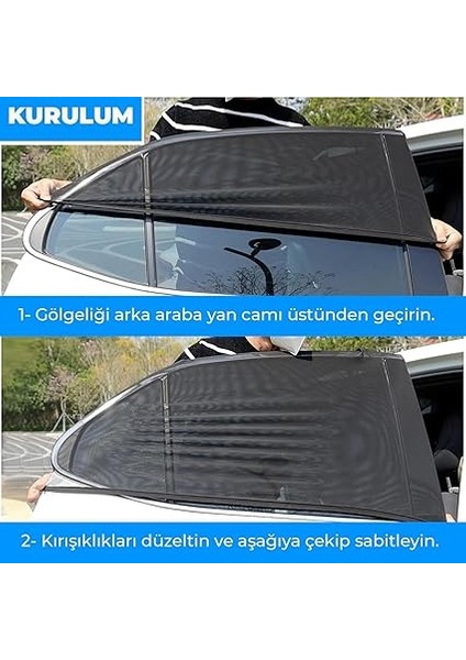 - 2'li Paket Araba Yan Cam Perdesi, Oto Perde, Otomobil Yan Cam Güneşliği Sineklik, Araç Içi Arka Cam Güneşlik, Anne Bebek Emzirme Perdesi (2 Adet) fırsatları