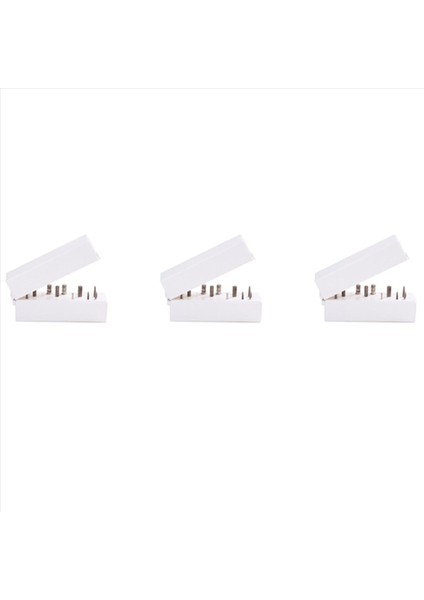 3x Tırnak Matkap Bitleri Tutucu Toz Geçirmez Stand Ekran Konteyneri 30 Delik Manikür Araçları Akrilik Kılıf Manikür Araçları (Yurt Dışından)