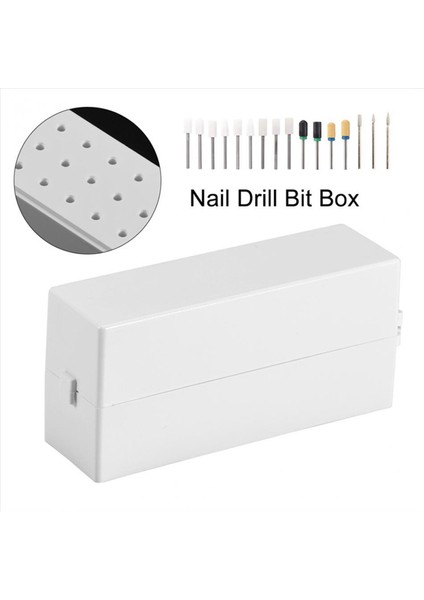 3x Tırnak Matkap Bitleri Tutucu Toz Geçirmez Stand Ekran Konteyneri 30 Delik Manikür Araçları Akrilik Kılıf Manikür Araçları (Yurt Dışından) modelleri