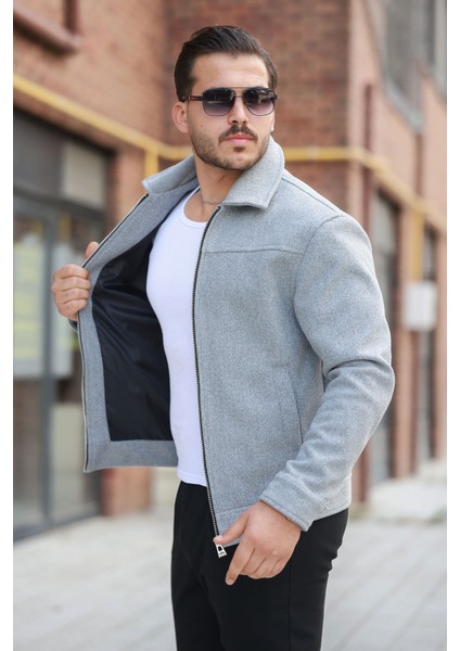 Basic Premium Polo Yakalı Kaşe Ceket/mont - Sadece ve Şık