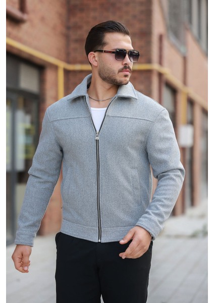 Basic Premium Polo Yakalı Kaşe Ceket/mont - Sadece ve Şık modelleri