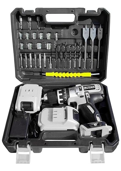 Alman Darbeli 58 V 5 Ah Gri Xr Li-Ion Çift Akülü Şarjlı Vidalama Matkap Pro Set modelleri