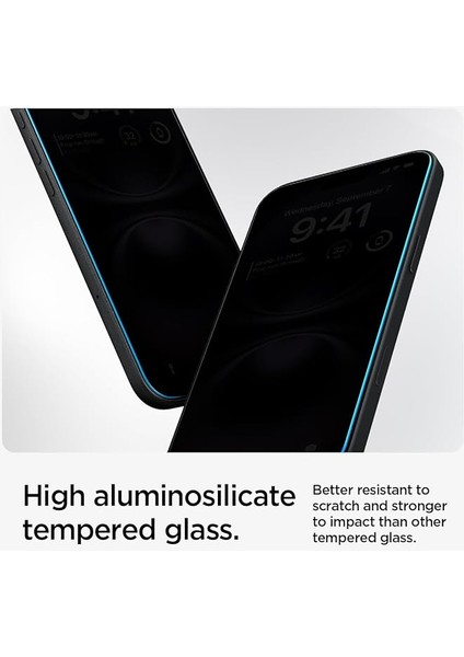 iPhone 16 / 15 ile Uyumlu Hayalet Cam Ekran Koruyucu Kolay Kurulum Glas.tr Ez Fit Privacy Hd (2 Adet) - AGL06905 modelleri