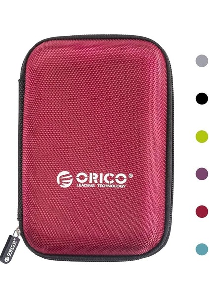 2.5 Inç Taşınabilir Su Geçirmez SSD HDD Sabit Disk Koruma Çantası, Phd-25 (Kırmızı)