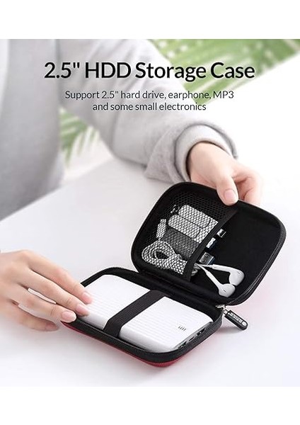 2.5 Inç Taşınabilir Su Geçirmez SSD HDD Sabit Disk Koruma Çantası, Phd-25 (Kırmızı) fiyatları
