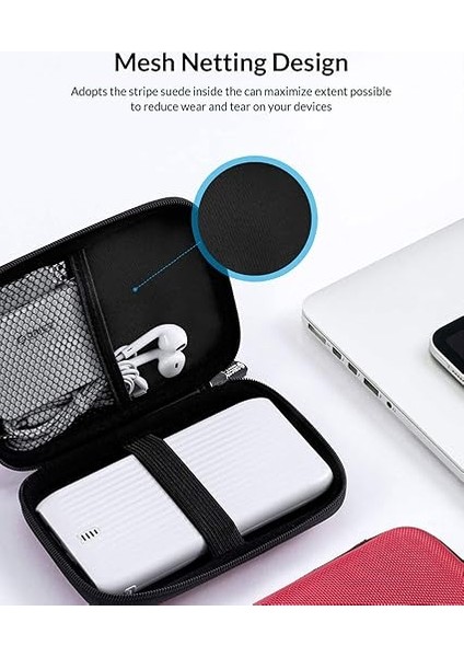 2.5 Inç Taşınabilir Su Geçirmez SSD HDD Sabit Disk Koruma Çantası, Phd-25 (Kırmızı) modelleri