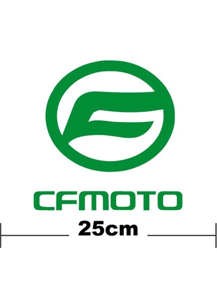 Cf Moto Logo Yazı Sticker Etiket Tek Renk