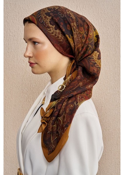 Kahverengi Ed Scarf Vision Art Collection Verse Eşarp fiyatları