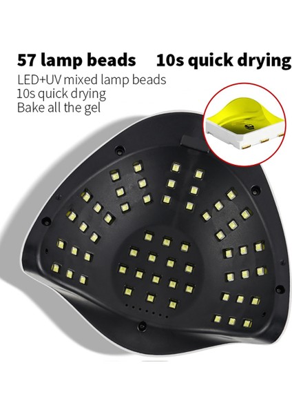 180W Tırnak Lambası Güneş X7 Max 57LE Uv Lamba Fototerapi Kurutucu Lambası Manikür Için Profesyonel Lamba -Eu Fiş (Yurt Dışından) modelleri