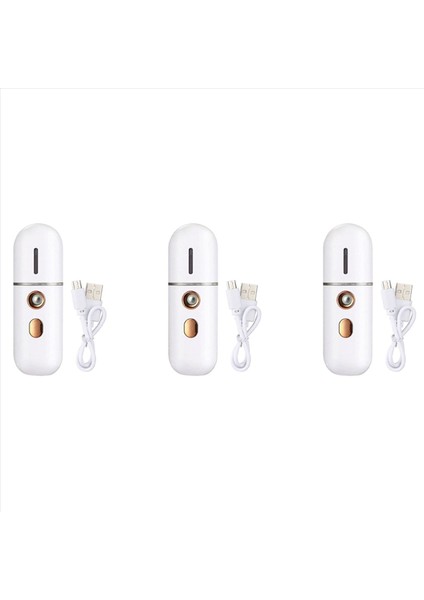 3x Taşınabilir Yüz Vapacı Mini USB Yüz Nemlendiricisi Nano Yüz Püskürtücü Kullanışlı Yüz Vapur Mist Sprey Makinesi (Yurt Dışından)