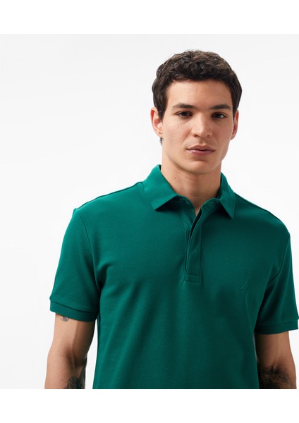 Erkek Yeşil Slim Fit Polo Yaka T-Shirt fırsatları