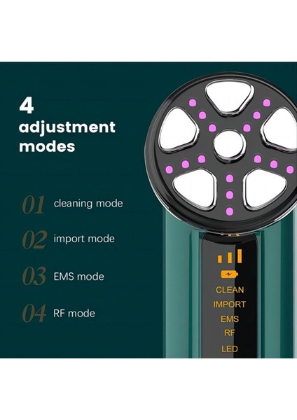Mikro -Akım Yüz Cihaz Yüz Kaldırma Makinesi Boyun Ciltleri Sıkın Masaj Masajı LED Işık Terapisi Titreşim Güzellik Aracı Yeşil (Yurt Dışından) modelleri