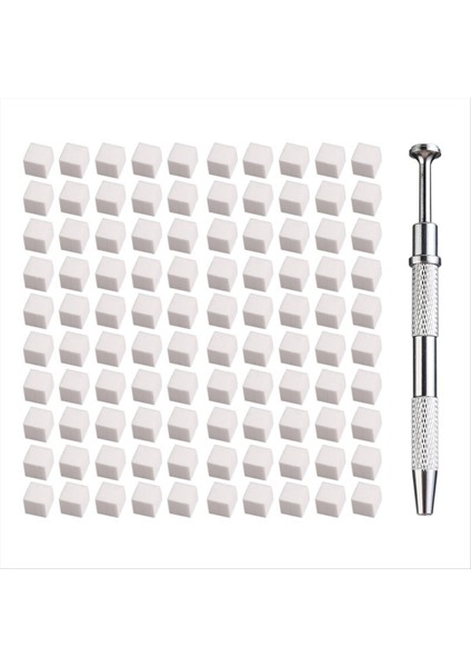 100PCS Tırnak Sanatı Sünger Yumuşak Süngerler Gradyan Tırnak Sanat Stamper Aletleri Renk Solması Manikür Diy Tırnak Sünger Tutucu Aletler (Yurt Dışından)