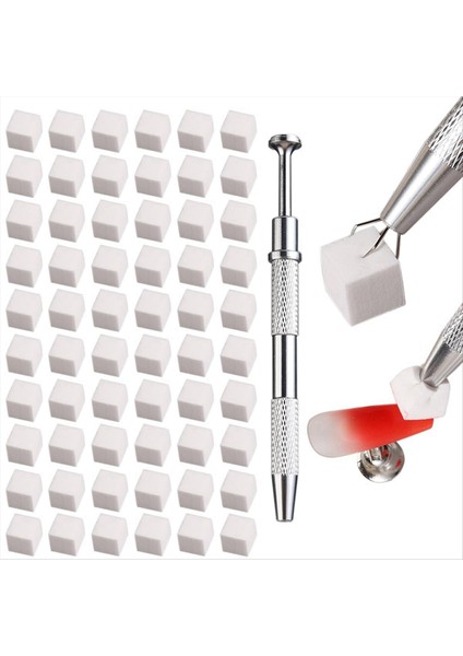 100PCS Tırnak Sanatı Sünger Yumuşak Süngerler Gradyan Tırnak Sanat Stamper Aletleri Renk Solması Manikür Diy Tırnak Sünger Tutucu Aletler (Yurt Dışından) modelleri