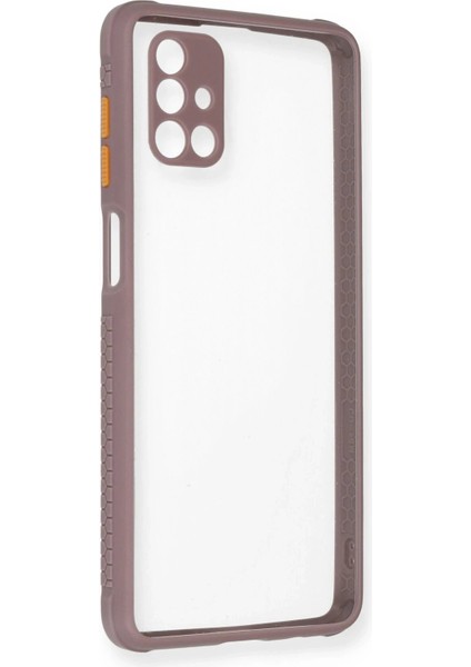 M51 Kılıf Miami Şeffaf Silikon - Açık MOR-(5796)