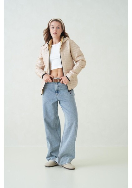 Içi Astarlı Su ve Rüzgar Geçirmez Cepli Kapüşonlu Kadın Mont modelleri