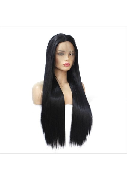 16 Inç Tam Dantel Peruk Kemiği Düz Insan Saçı Peruk Siyah Kadınlar Için Hd Düz Dantel Frontal Peruk Parlaklık Prepucked (Yurt Dışından) modelleri