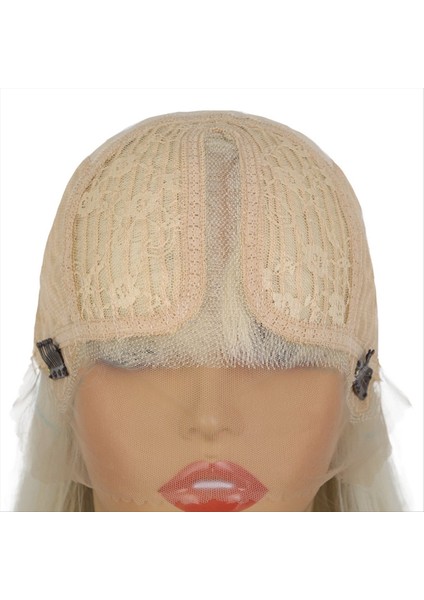 28 Inç Ön Dantel Peruklar T Şeklinde Uzun Düz Saç Sentetik Peruklar Kadınlar Için Orta Kısım Cosplay Peruk Isıya Dayanıklı Lif (Yurt Dışından)