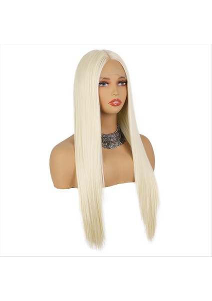 28 Inç Ön Dantel Peruklar T Şeklinde Uzun Düz Saç Sentetik Peruklar Kadınlar Için Orta Kısım Cosplay Peruk Isıya Dayanıklı Lif (Yurt Dışından) modelleri