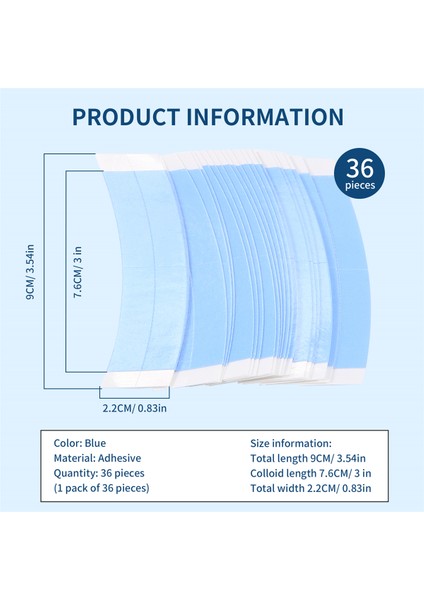 36PC/LOT Mavi Sabit Çift Bant Peruk Yapıştırıcı Uzatılmış Saç Bandı Su Geçirmez Toupee Dantel Peruk Için Slitting Hattı ile (Yurt Dışından) fiyatları