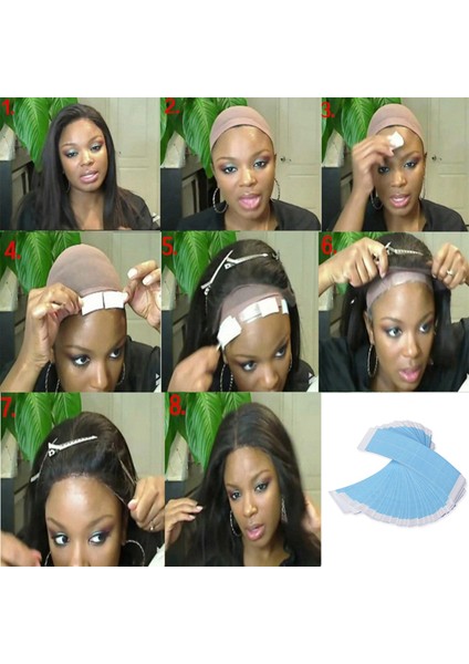 36PC/LOT Mavi Sabit Çift Bant Peruk Yapıştırıcı Uzatılmış Saç Bandı Su Geçirmez Toupee Dantel Peruk Için Slitting Hattı ile (Yurt Dışından) modelleri