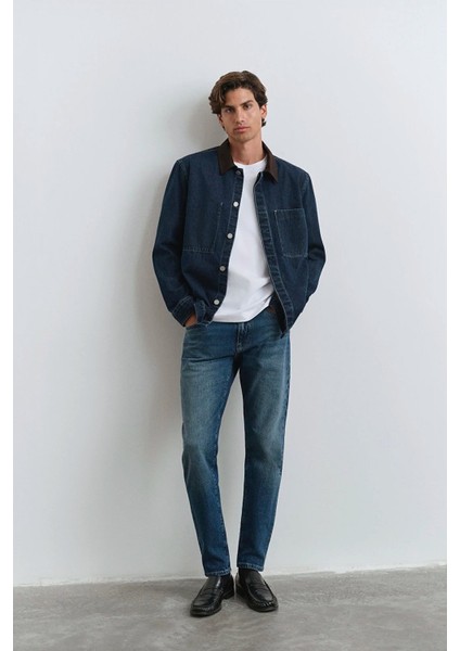 Erkek London Regenarative Koyu Mavi Jean Pantolon 0010172-90981