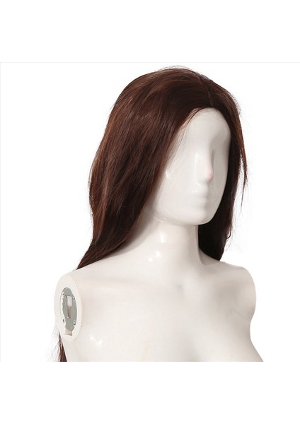 Avrupa Amerikan Kahverengi Uzun Düz Peruk Kadın Patlamaları Düz Saç Sıcaklık Tel Günlük Partiler Gece Kulüpleri (Yurt Dışından) indirimleri
