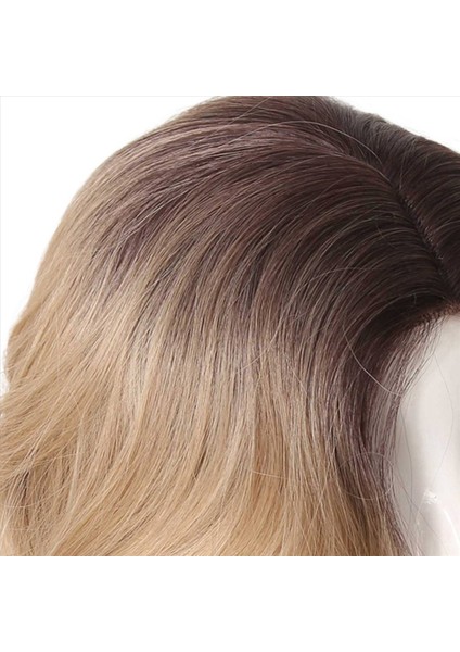 Avrupa ve Amerika Birleşik Devletleri Şık Peruk Ön Dantelli Büyük Dalga Perukları Kimyasal Elyaf Peruk Kadınlar Orta Bölüm Peruk (Yurt Dışından) fiyatları