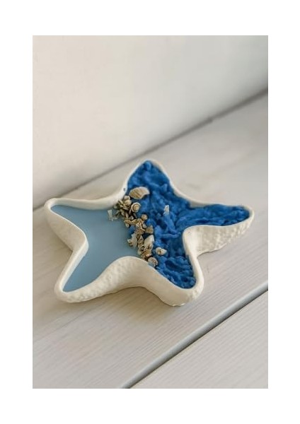 Yıldızı Tabakta Okyanus Soya Mum – 3 Fitilli, Deniz Temalı Tasarım modelleri