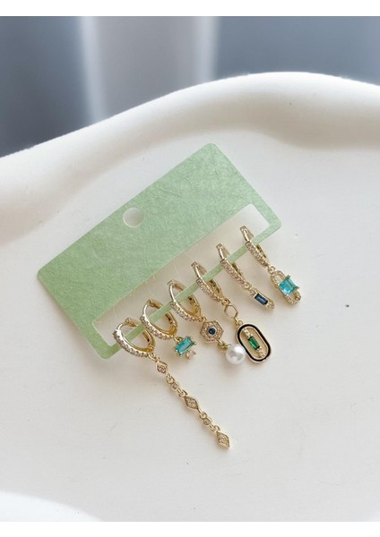 Çelik 6lı Set Küpe