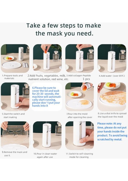 Meyve ve Sebze Maske Makinesi Akıllı Ev Yapımı Doğal Sebze Kollajen Meyve Maskesi Yüz Spa Güzellik Enstrümanı (Yurt Dışından) modelleri