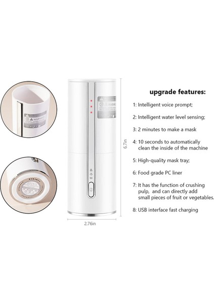 Meyve ve Sebze Maske Makinesi Akıllı Ev Yapımı Doğal Sebze Kollajen Meyve Maskesi Yüz Spa Güzellik Enstrümanı (Yurt Dışından) fırsatları