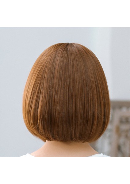 Wıg Bob Bobo Wıg Kadınlar Için Patlama Doğal Görünümlü Kısa Bob Peruk Günlük Kore Için Kısa Peruk Versiyonlar Koyu Kahverengi (Yurt Dışından) modelleri