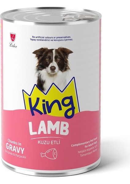 Sos Içerisinde Et Parçacıklı Kuzu Etli Köpek Konservesi 400 Gr*20 Adet