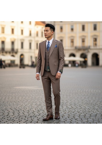 Erkek Takım Elbise, Kırlangıç Yaka, Blazer, Slımfıt, Tuape