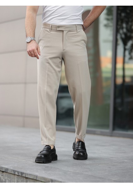 Erkek Premium Duble Paça Bel Destekli Kumaş Pantolon fırsatları