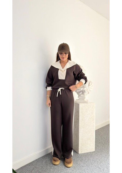 Keyymod Kadın Premium Kalite Geniş Yaka Bol Kalıp Alt-Üst Pantolonlu Modal Ikili Takım fiyatları