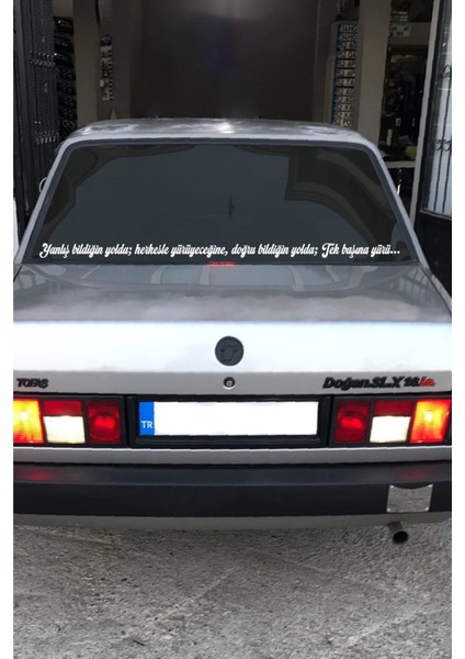 Oto Cam Yazı Sözleri Ticari-Servis-Dolmuş-Panelvan Uzun Özel Yeni Sticker Model 19