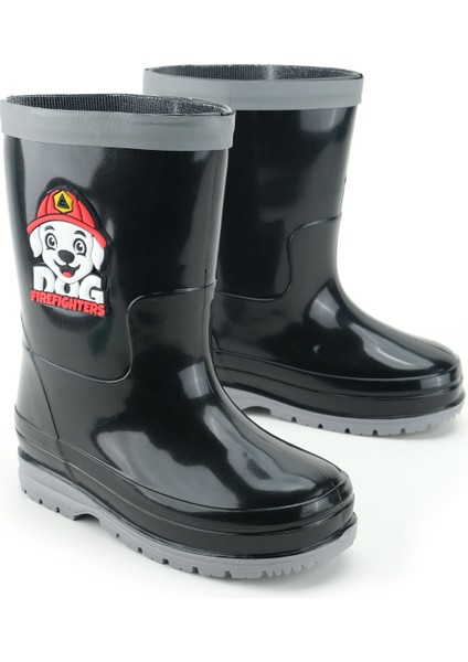 Erkek Çocuk Kışlık Pvc Su Gecirmez Içinde Harici Çıkarılabilir Çoraplı Yağmur Bot Çizme