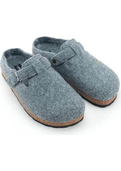 Erkek Kışlık Keçe Mantar Taban Tek Toka Ayarlanabilir Rahat Taban Ev Bahçe Terlik modelleri