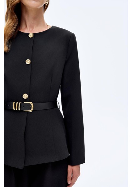 Kemer Detaylı Ceket CKT00922 Siyah fiyatları