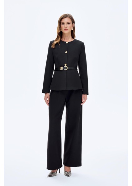 Kemer Detaylı Ceket CKT00922 Siyah modelleri