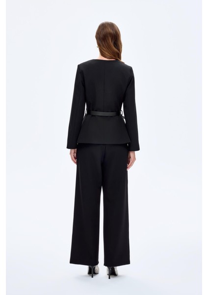 Kemer Detaylı Ceket CKT00922 Siyah fırsatları